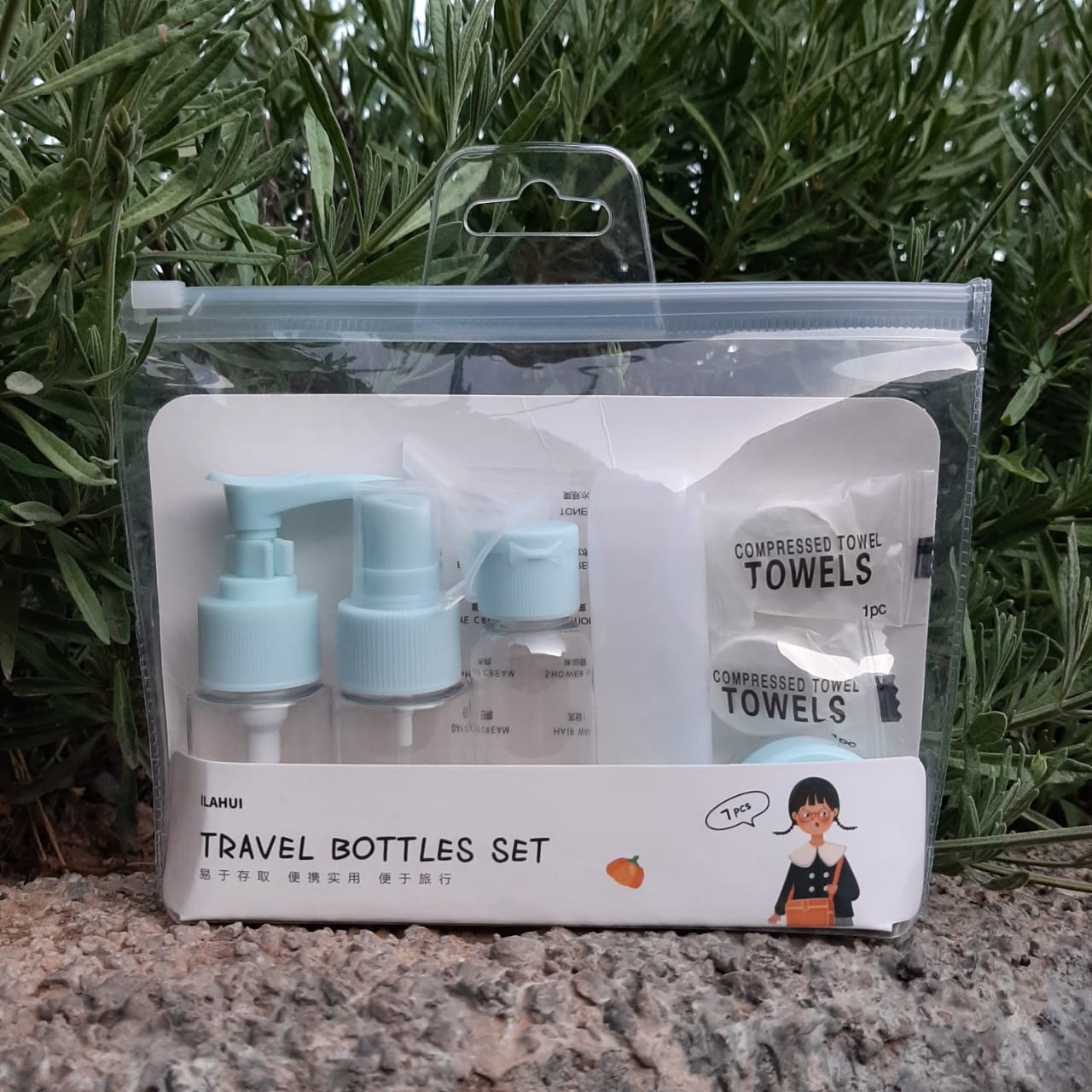 Kare & Kind Juego de botellas de viaje - 20 piezas en un juego, Botellas de  viaje azules