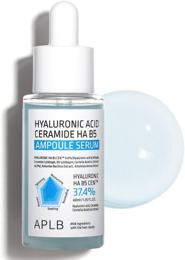 Serum Piel Seca y Prevención Envejecimiento Con Hialuronico y Pantenol - Hyaluronic Acid Ceramide HA B5 Ampoule Serum 40ml