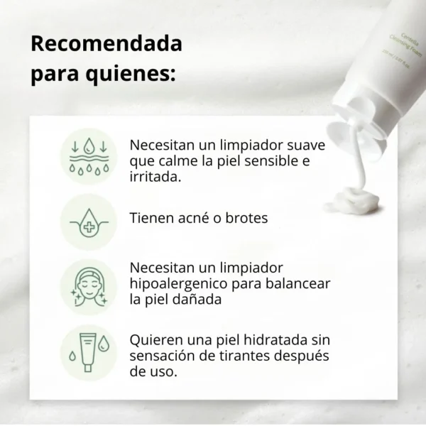 Mixsoon Limpiador - Centella Cleansing Foam 150ml - Imagen 3