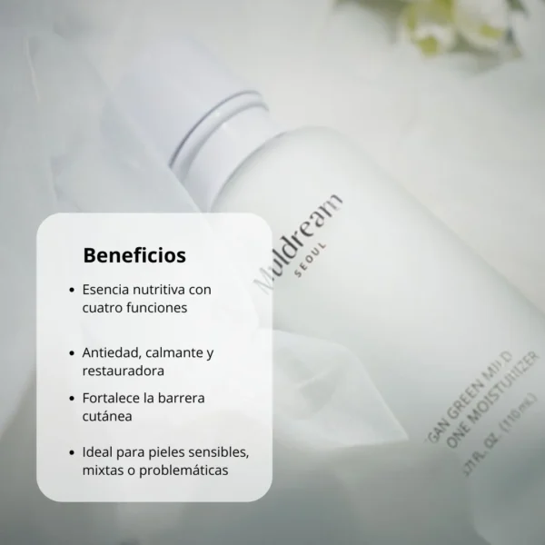 Muldream Esencia 3 en 1 «Vegan Green Mild All in one Moisturizer» 110 grs - Imagen 2