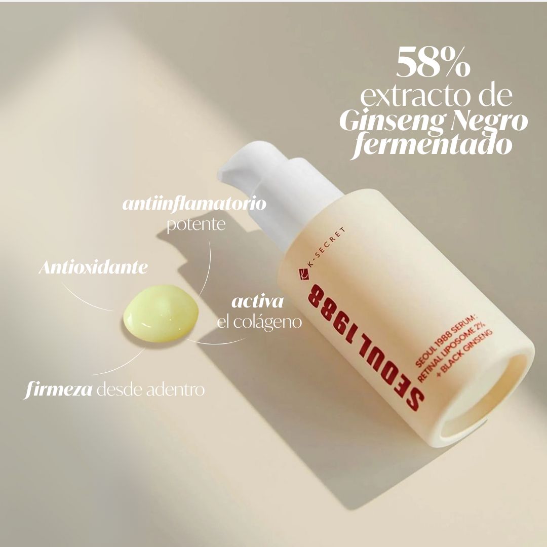 K-SECRET «SEOUL 1988 Serum : Retinal Liposome 2% + Black Ginseng» - Imagen 3